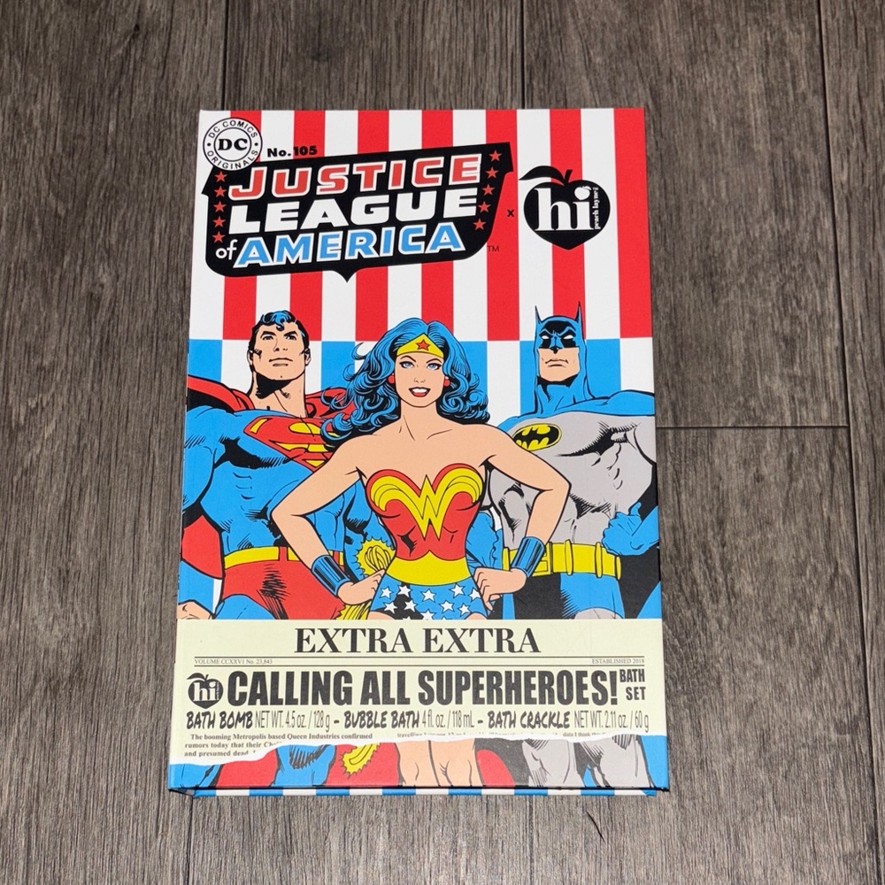 DC Comics Justice League Bath Set - Red, Blue, Yellow